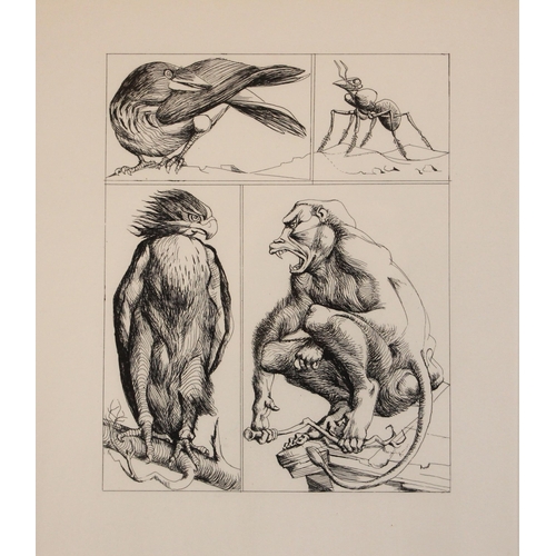 529 - Michael Ayrton (British 1921-1975)  
'Beast fable II'  
Engraving on paper, 
No. 22/75,  
Unsigned, ... 