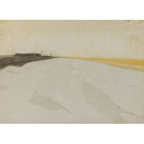 517 - John Brunsdon (British 1926 -2014)  
'Southwold',   
Aquatint,  
'To John and Jo, best wishes' Signe... 