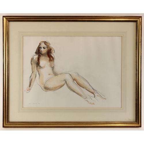 531 - John Skeaping RA (1901-1980) 
Reclining female nude,  
Watercolour and pencil on paper, 
Signed and ... 