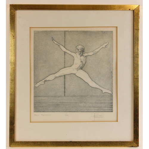 93 - John W Mills (1933-2023),  
'Dance Aggressive',   
Engraving on paper,  
Limited Edition '5/50' 
Sig... 