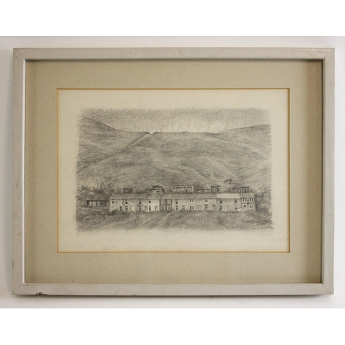 520 - Nan Youngman (British 1906 - 1995)  
Terraced cottages,  
Pencil on paper,  
Signed and dated '1980'... 