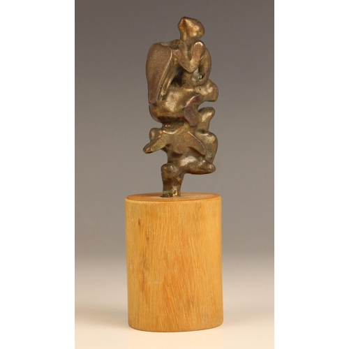 9 - John W Mills (1933-2023),   
‘Somersaulting’, diver in motion (multiple figures #3),    
Patinated b... 