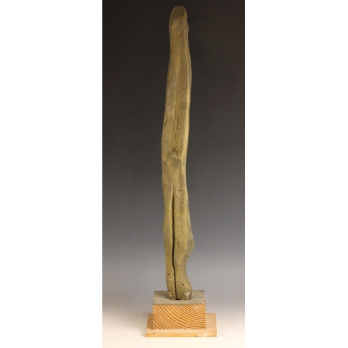 18 - John W Mills (1933-2023),   
Diver entry,   
Painted plaster on stepped wooden base,   
85cm high ov... 