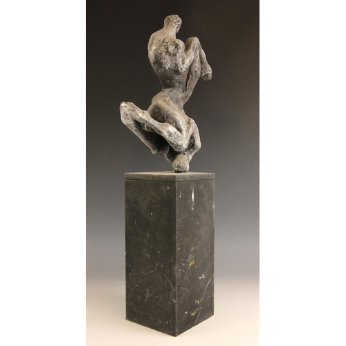 26 - John W Mills (1933-2023),   
Somersault, diver in motion (multiple figures #8),   Patinated resin on... 