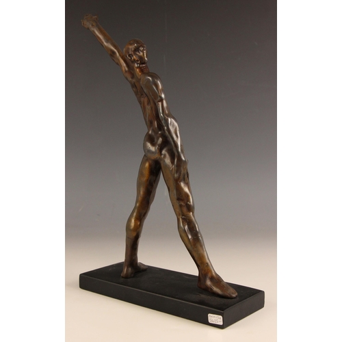 48 - John W Mills (1933-2023),   
‘Dance Finale’,   
Patinated bronze, freestanding,   
Incised signature... 