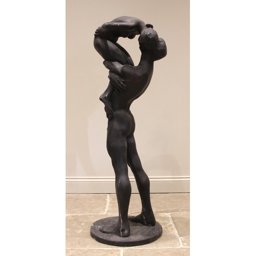 67 - John W Mills (1933-2023),   
‘Close Affection’ (small variant),   
Patinated resin on integral circu... 