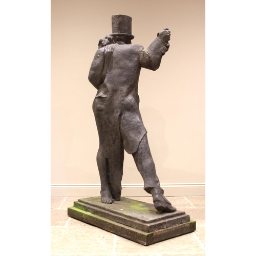 72 - John W Mills (1933-2023),   
‘Degas’ - dancing couple (suited gentleman in top hat #1),   
Patinated... 