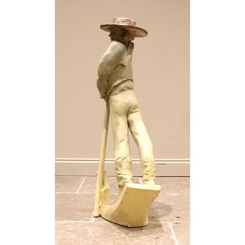 121 - John W Mills (1933-2023),   
Gondolier, right handed,     
Painted resin on integral base,   
112cm ... 