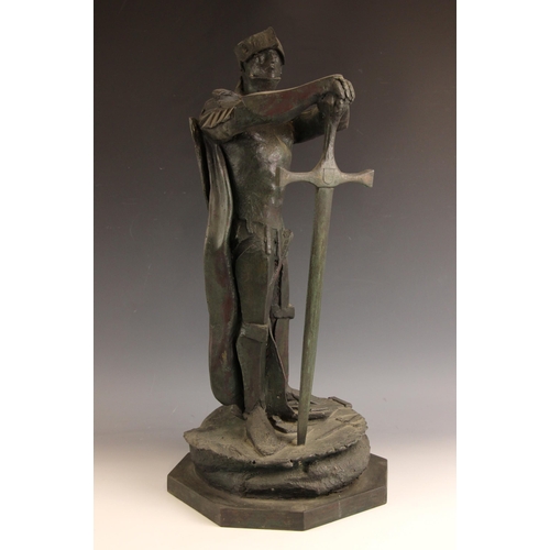 156 - John W Mills (1933-2023),  
'St George', maquette for the statue commissioned by James Sherwood for ... 