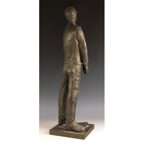 160 - John W Mills (1933-2023),  
Plumber's apprentice #2,  
Patinated resin on integral base,  
68cm high... 