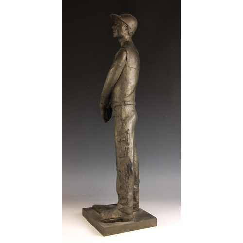 160 - John W Mills (1933-2023),  
Plumber's apprentice #2,  
Patinated resin on integral base,  
68cm high... 