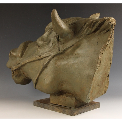 455 - John W Mills (1933-2023),   
Horse, life size bust, possibly a study for 'Jorrocks',      
Painted r... 