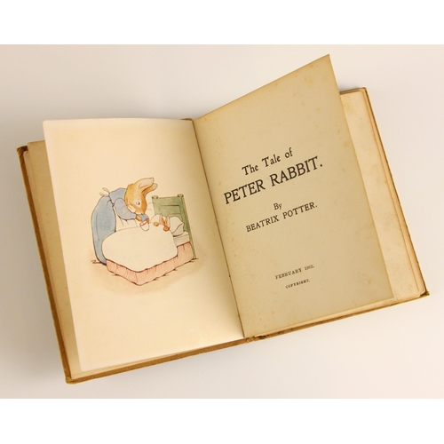 409 - Potter (Beatrix), THE TALE OF PETER RABBIT, first edition, second printing, illustrated brown card b... 