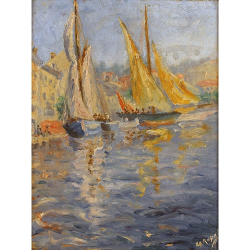 469A - E T Ropal (French school, 20th century),  
'Cannes Toutes Voiles Dehors' [Cannes Under Full Sail],  ... 