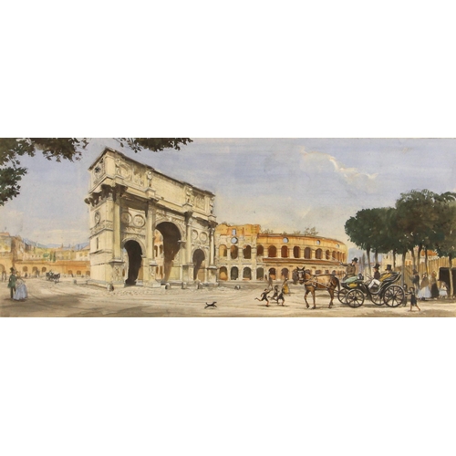 494 - John Strickland Goodall (British, 1908-1996),  
'Victorians Abroad No.10 Rome',  
Watercolour on pap... 