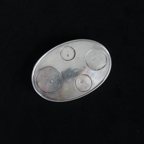 57 - A Victorian silver sovereign or coin holder, Joseph Hirst, London 1884, of plain polished oval form ... 