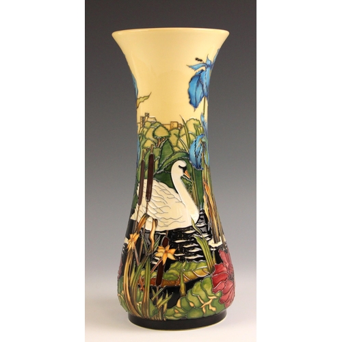 534 - A Moorcroft vase in the 'Vision Of Windsor' pattern by Paul Hilditch, of tapering form with flared n... 