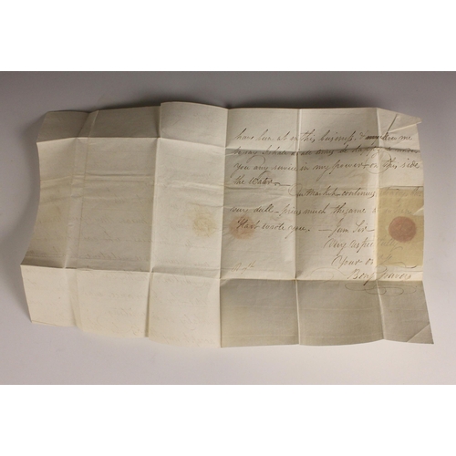 397 - Two items of postal history to Guernsey: the first entire dated 1st March 1797 from London to Guerns... 