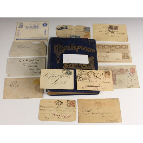 398 - An accumulation of stamps in old albums, to include a good range of material for Europe, Scandinavia... 