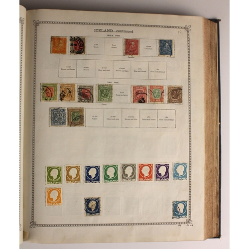 398 - An accumulation of stamps in old albums, to include a good range of material for Europe, Scandinavia... 