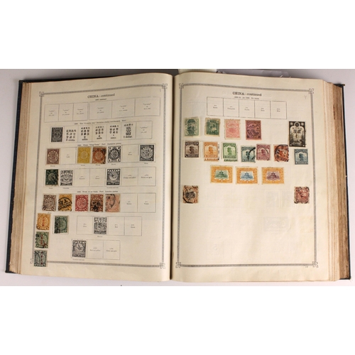 398 - An accumulation of stamps in old albums, to include a good range of material for Europe, Scandinavia... 