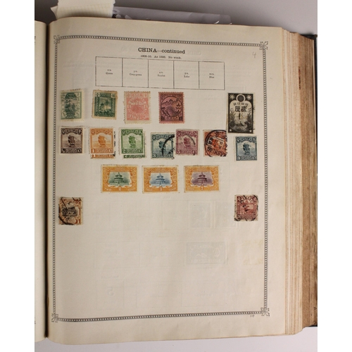 398 - An accumulation of stamps in old albums, to include a good range of material for Europe, Scandinavia... 