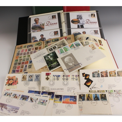 399 - A large accumulation of stamps in albums, on pages and in packets etc, plus covers, includes an albu... 