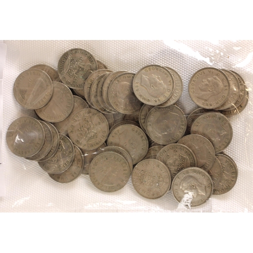 387 - A folio of English and foreign coins and bank notes, to include a white £5 note (folded), dated 12th... 