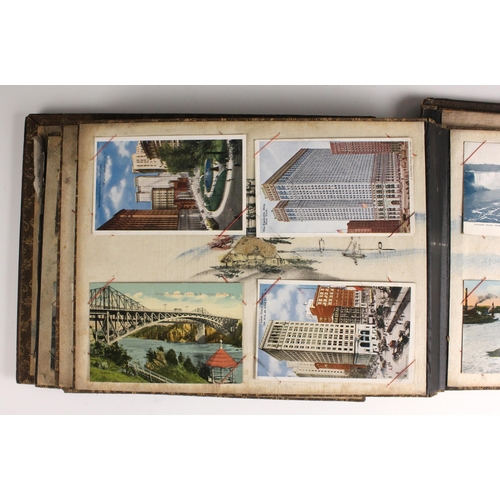 400 - A Chinoiserie lacquered album containing a collection of postcards from the first quarter of the 20t... 