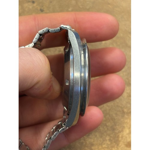 155 - An Omega stainless steel Speedmaster professional wristwatch, the black dial with luminous hands and... 