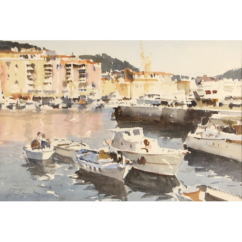 470 - John Yardley (British, b.1933),  
A marina scene,  
Watercolour on paper,  
Signed lower right,  
29... 