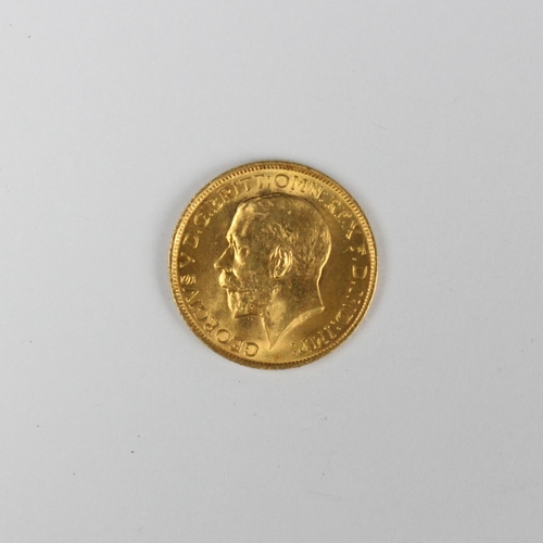 163 - George V (1910-1936) Full sovereign, dated 1914, 8gms