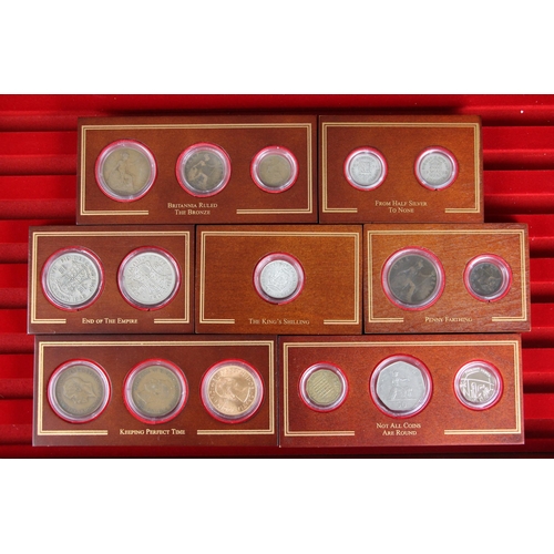 141 - British Coin Treasures Collection, comprising End of the Empire, The King's Shilling, Britannia Rule... 