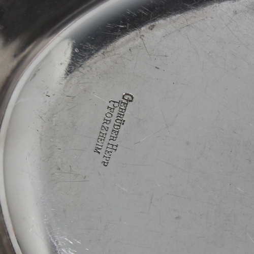 63 - A Third Reich German Luftwaffe silver plated oval serving dish, the underside stamped Geschwader Boe... 