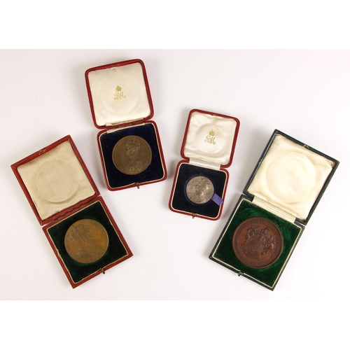 70 - Edward VII, Coronation, 1902, a gilt bronze medal by G. W. De Saulles, crowned bust right, rev. crow... 