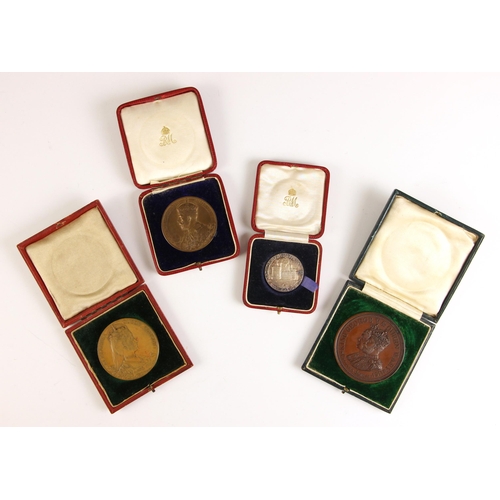 70 - Edward VII, Coronation, 1902, a gilt bronze medal by G. W. De Saulles, crowned bust right, rev. crow... 