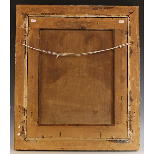 287 - English school (early 19th century),  
A bust length portrait of a young lady in blue and white silk... 