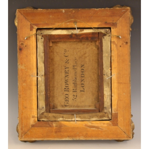 288 - English school (19th century),  
A serving girl bringing wine to a Cavalier bugler,  
Oil on canvas,... 