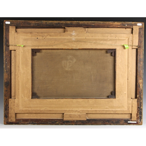 292 - English School (19th century),  
Horses grazing with travellers camped beyond,  
Oil on canvas,  
Pa... 