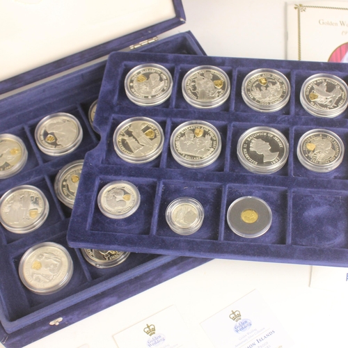 149 - The Royal Mint Golden Wedding Anniversary 1947-1997 coin collection, comprising twenty encapsulated ... 