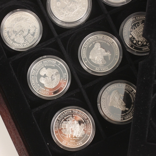 150 - The official coin collection in honour of HM Queen Elizabeth, the Queen Mother, fourteen coins inclu... 