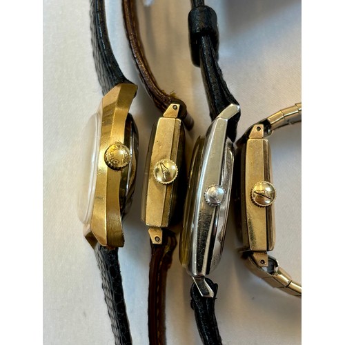 172 - A group of four Longines dress wristwatches, including a Longines Olympian example, with black dial,... 