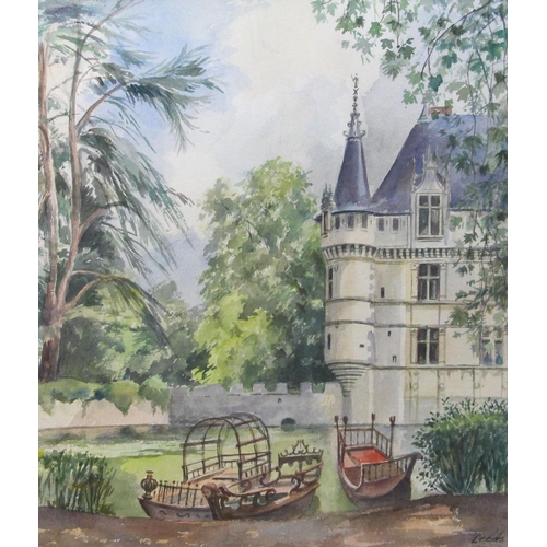 353 - Caroline Leeds [Caroline Fleur Osborne, Duchess Of Leeds] (British, 1931-2005),  
Azay-le-Rideau, a ... 