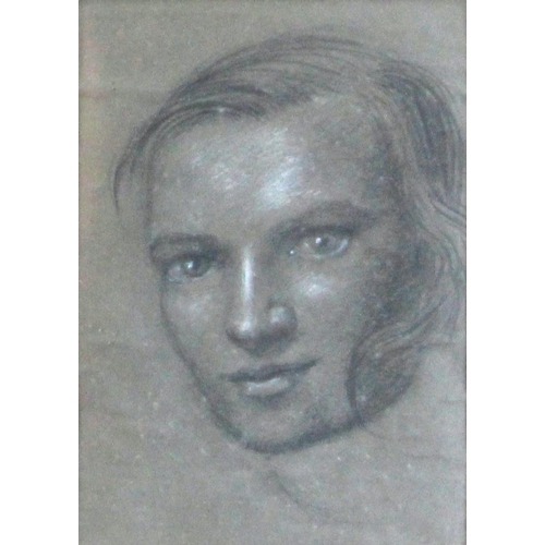 355 - Caroline Leeds [Caroline Fleur Osborne, Duchess Of Leeds] (British, 1931-2005),  
A bust length port... 