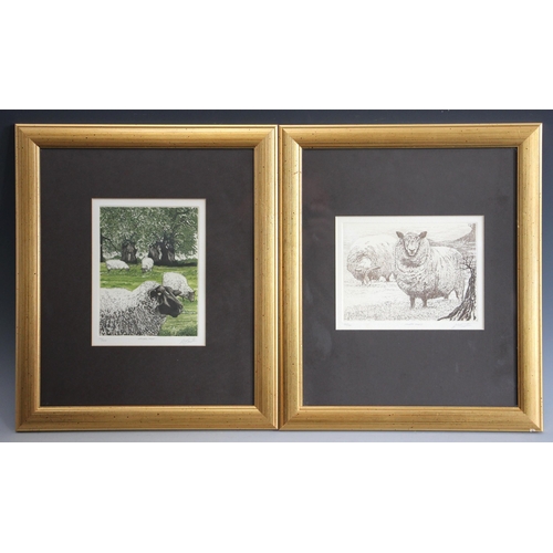 378 - David Beattie (British, b.1955),  
'Langar Fold' (73/150), 16.5cm x 12.5cm,  
'Langar Fold II' (68/1... 