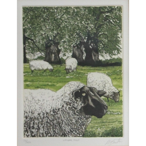 378 - David Beattie (British, b.1955),  
'Langar Fold' (73/150), 16.5cm x 12.5cm,  
'Langar Fold II' (68/1... 