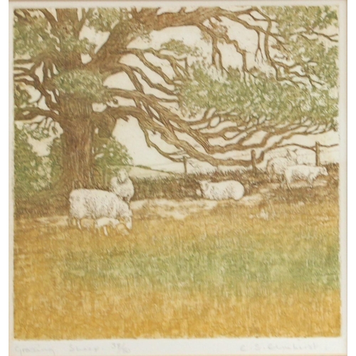 378 - David Beattie (British, b.1955),  
'Langar Fold' (73/150), 16.5cm x 12.5cm,  
'Langar Fold II' (68/1... 