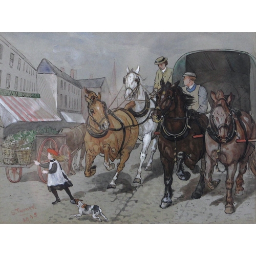 357 - Sophie Turner (British, late 19th/early 20th century),  
'A Near Miss', 'Direction Uncertain' and 'H... 