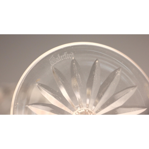 423 - A set of six Waterford Crystal hock glasses, each with etched maker's mark, each 19cm high (6)