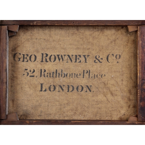 288 - English school (19th century),  
A serving girl bringing wine to a Cavalier bugler,  
Oil on canvas,... 